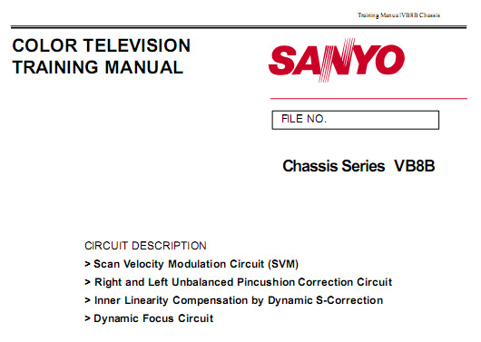 sanyo crt tv training manual