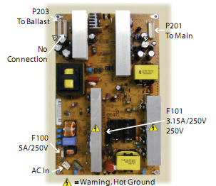 LG 32LG40 power supply (PSU) board