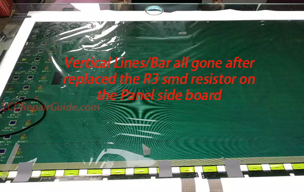 how to repaiir led lcd tv screen vertical lines bar problem