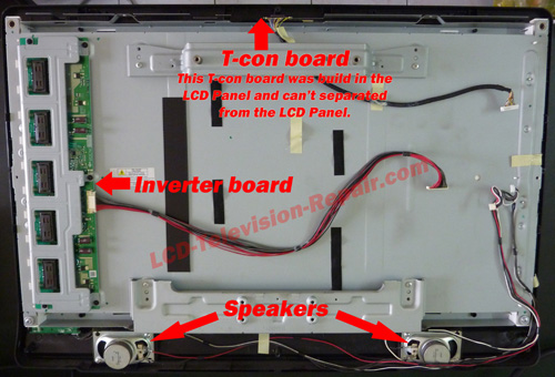 lcd tv inverter board and t-con location lcd tv inverter board and t-con location