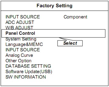 lg tv factory mode