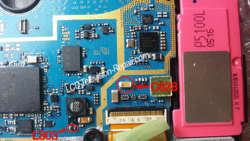 samsung tab 2 mainbord location of l803 & c828 samsung tab 2 mainbord location of l803 & c828
